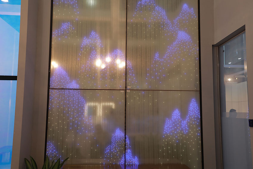 大美如画——led发光玻璃背景墙应用