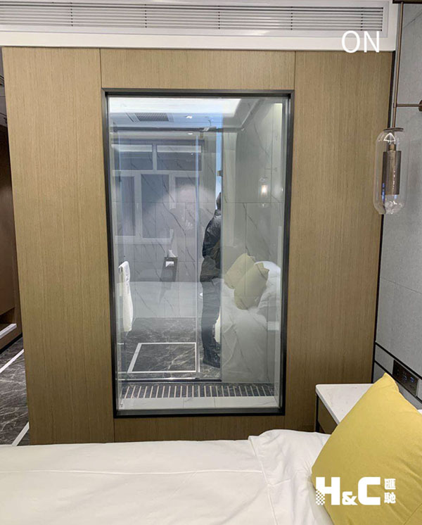 调光玻璃通电ON